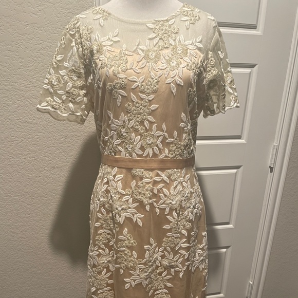 Mesh embroidered overlay dress - Picture 2 of 8